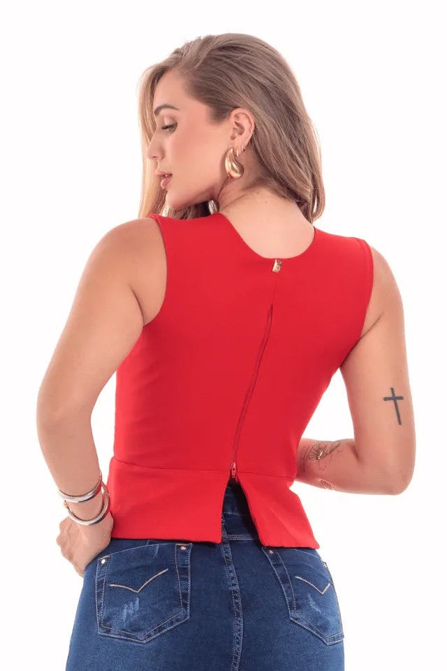 Blusa Peplum Pulsanti — Videtare